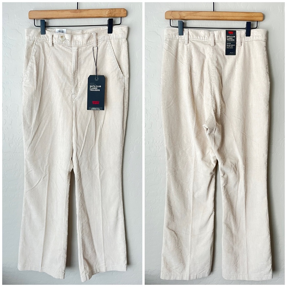NWT Levi’s math club flared corduroy trousers pants 28 - Picture 5 of 12